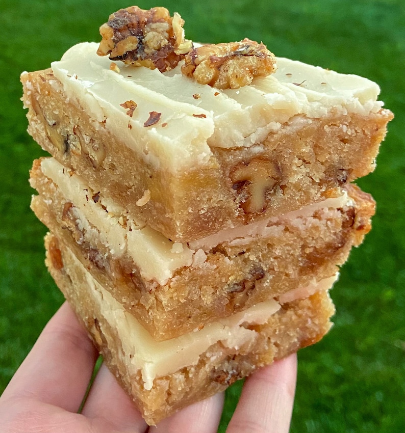 Banana Nut Bread Blondies Recipe/Blondie Recipe/Gourmet Recipes/Desserts/Banana Bread Inspired image 2