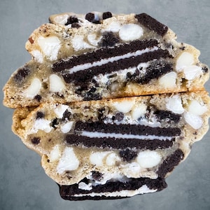Cookies & Creme Stuffed Cookie Recipe/Cookies and Creme Cheesecake Cookie Recipe/Giant Cookies/Desserts/Stuffed