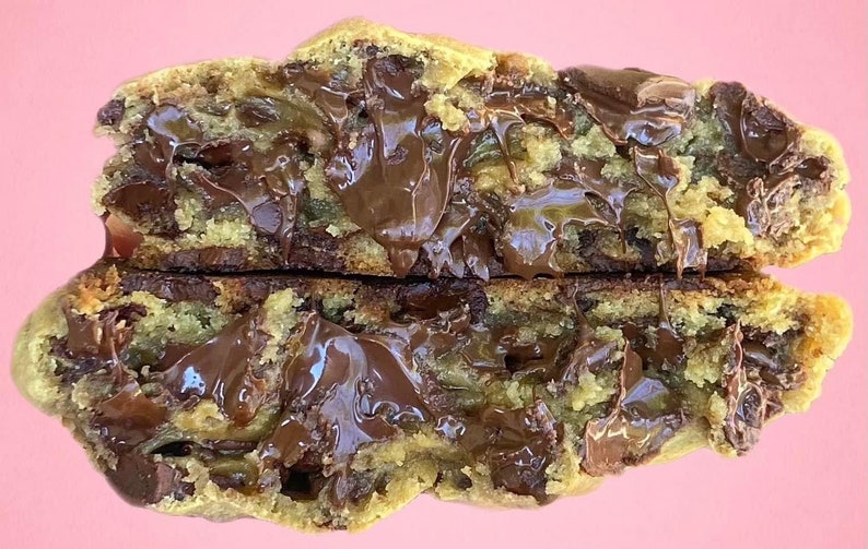 Chocolate Chip Chunk Cookie Rezept/Brezel mit Schokoladenüberzug/Schwarz & Weiß Keks/Gourmet gefüllte Kekse/Riesige Kekse/Desserts Bild 9