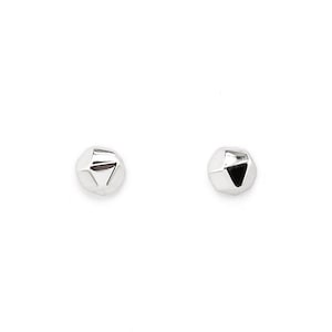 Faceted Stud Earrings, Sterling Silver Earrings, Sterling Silver Studs, Minimalist Earrings, Mini Earrings, Everyday Earrings