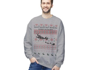 Funny Osprey Ugly Christmas Sweatshirt – Silent Night Holiday Sweater