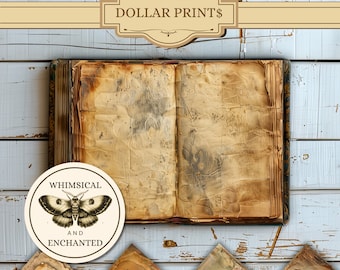 Printable Junk Journal Vintage Papyrus Paper Mixed Media Whimsical Art Digital Paper Scrapbook  Craft Paper Ephemera Digital Download