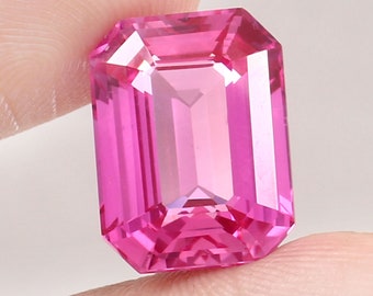 AAA 16x12 MM Flawless Ceylon Pink Sapphire Loose Radiant Gemstone Cut, Nice Luster Quality Fashion Jewelry Pendent & Ring Making 16CT