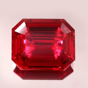 AAA+ Flawless Blood Red Burma Ruby Radiant Cut Loose Gemstone Premium Quality Ruby Pendant & Wonder full Jewellery Making  26x21 MM 75CT