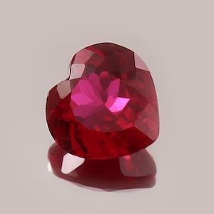 AAA+ Blood Red Mozambique Loose Gemstones Ruby Heart Shape Cut (10x10 MM)