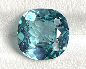 AAA+ Brazilian Paraiba Tourmaline Loose Gemstone: 10x10mm Cushion Cut