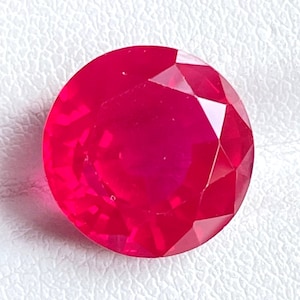 AAA+ Flawless Blood Red Mozambique Ruby Round Loose Gemstone Cut, Fine Quality Ruby Pendant & Beautiful Jewellery Making Gemstone 12x12 MM