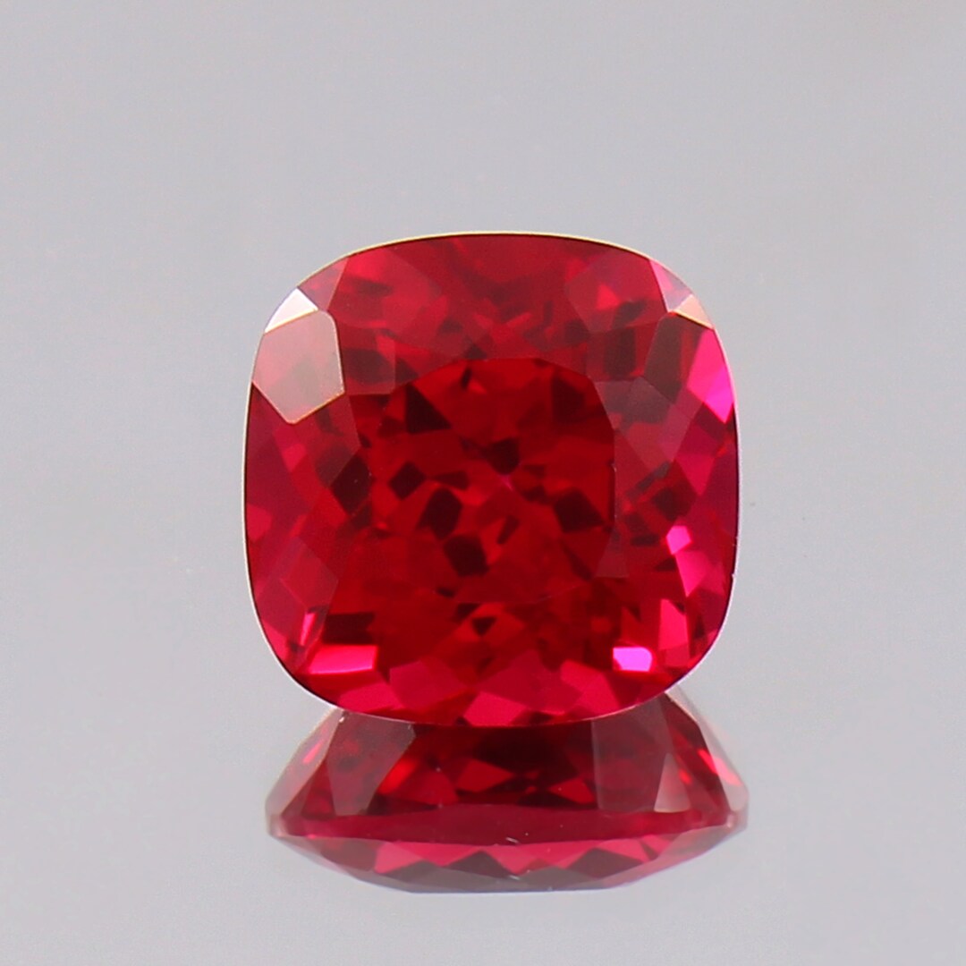 AAA Flawless Mozambique Blood Red Ruby Faceted Brilliant Cut Cushion ...