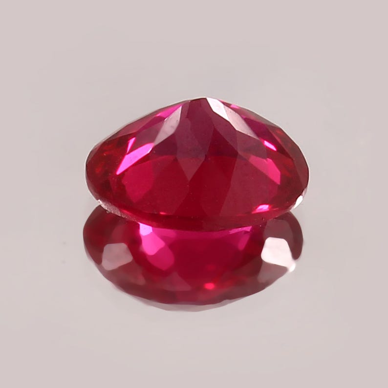 AAA+ Flawless Blood Red Mozambique Ruby Oval Cut Loose Gemstone 10x8 MM ...