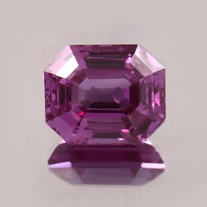 Saphir rose pourpre de Ceylan bicolore impeccable AAA, taille de pierre précieuse rayonnante en vrac, bague en saphir de qualité fine et fabrication de bijoux, pierre précieuse 8 x 6 mm