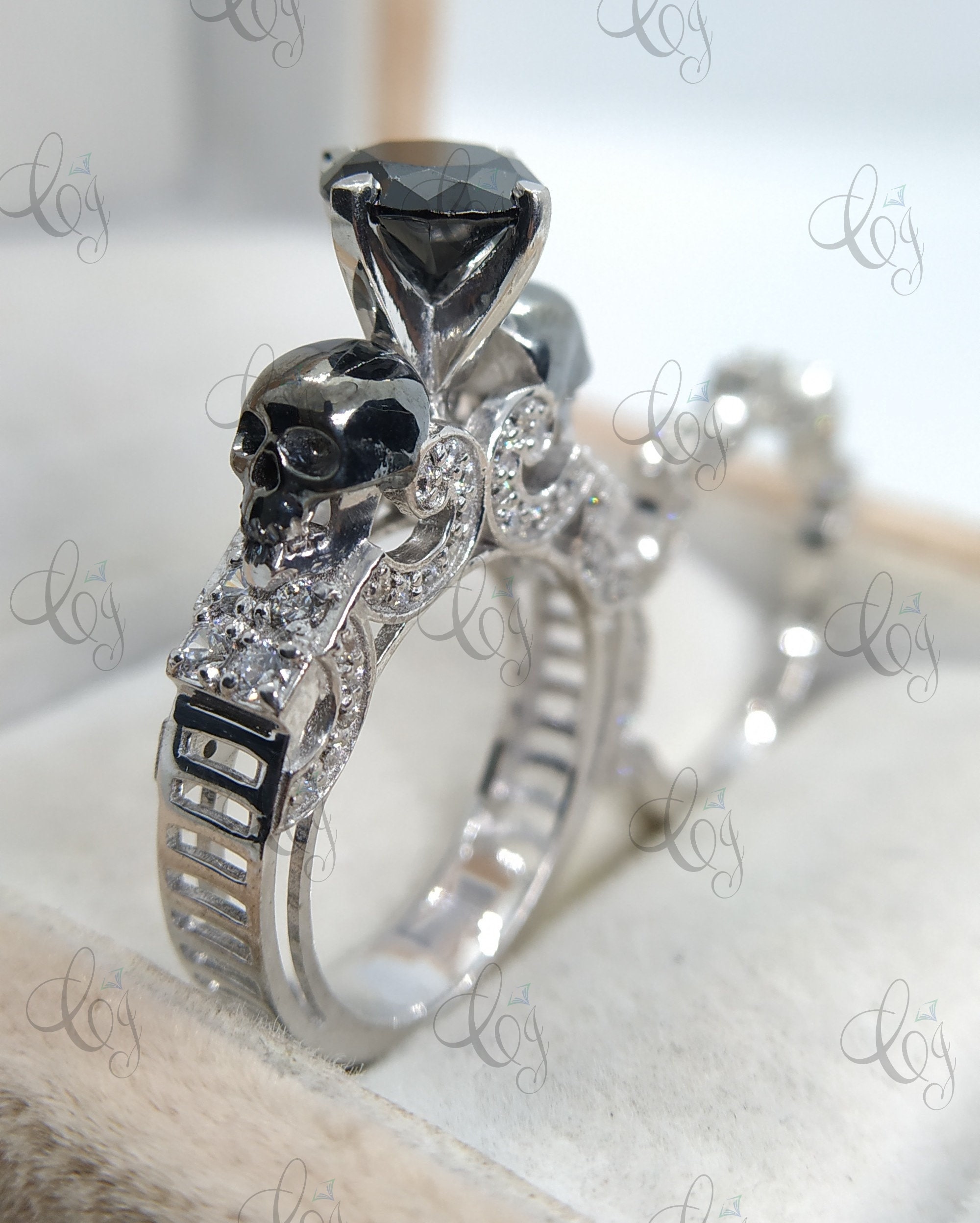 Bague fiancaille gothique hotsell