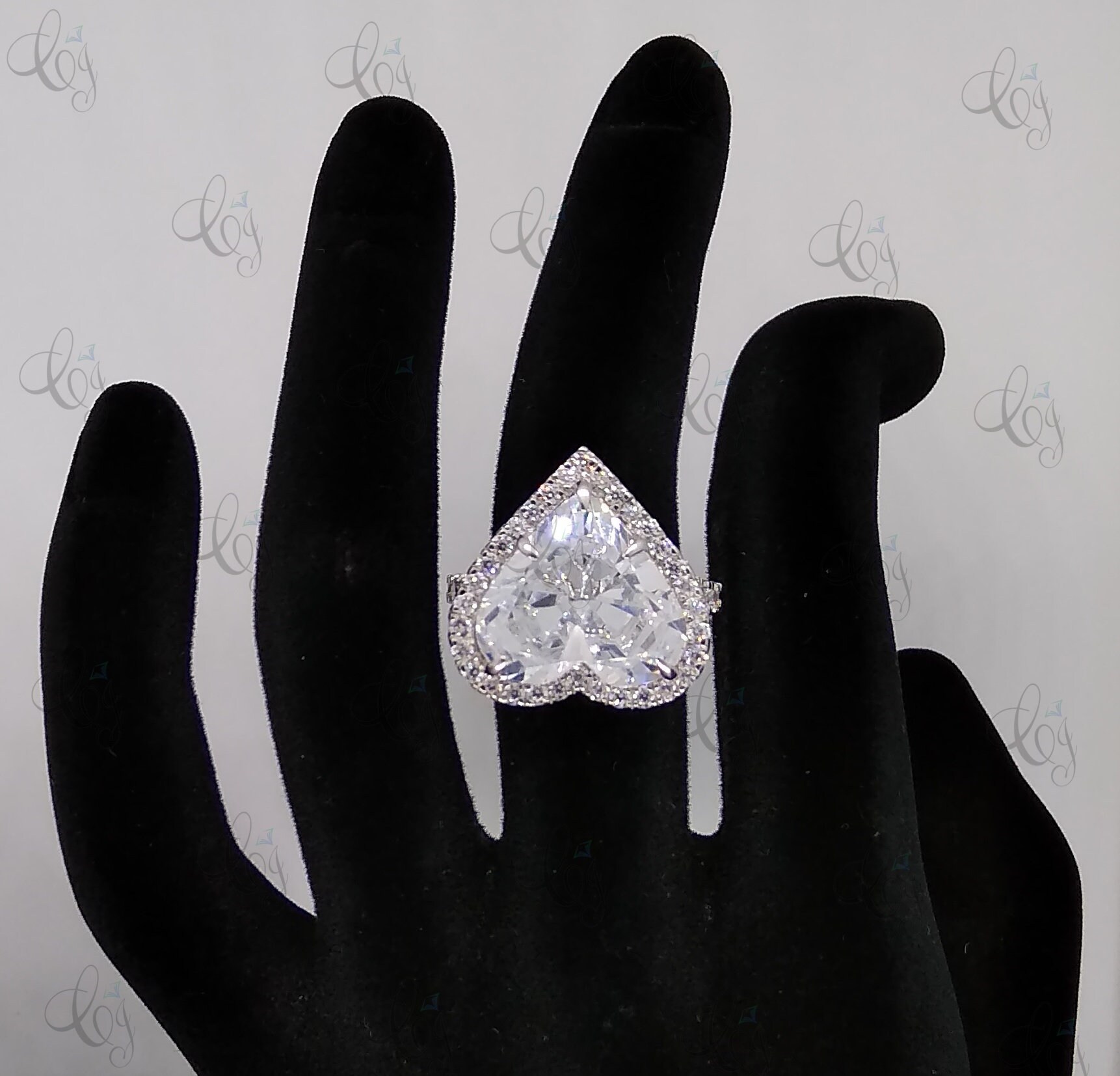 Halo of love! 26 styles to choice from in-stock! til 6pm www Bridesmaid Gift 20.00 Carat Large Heart Shaped Halo Engagement | Etsy