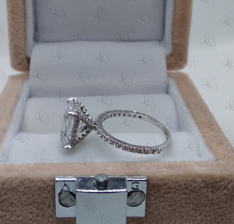 Anniversary Ring Proposal Ring Awesome 4.30 CT Hidden Halo Cushion Cut CZ Engagement Ring In Solid 925 Sterling Silver Wedding Ring