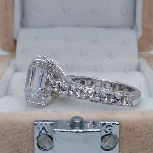 Huge 12 Ct Solitaire Asscher Cut Wedding Engagement Women's Ring 925 Sterling Silver - Cocktail Ring - Party Ring - Unique shops Gift For Her