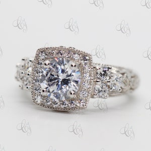 2.10 CT Round Cut Antique Vintage Art Deco Style Engagement Ring In 925 Sterling Silver Antique Style Ring Vintage Style Ring For Women