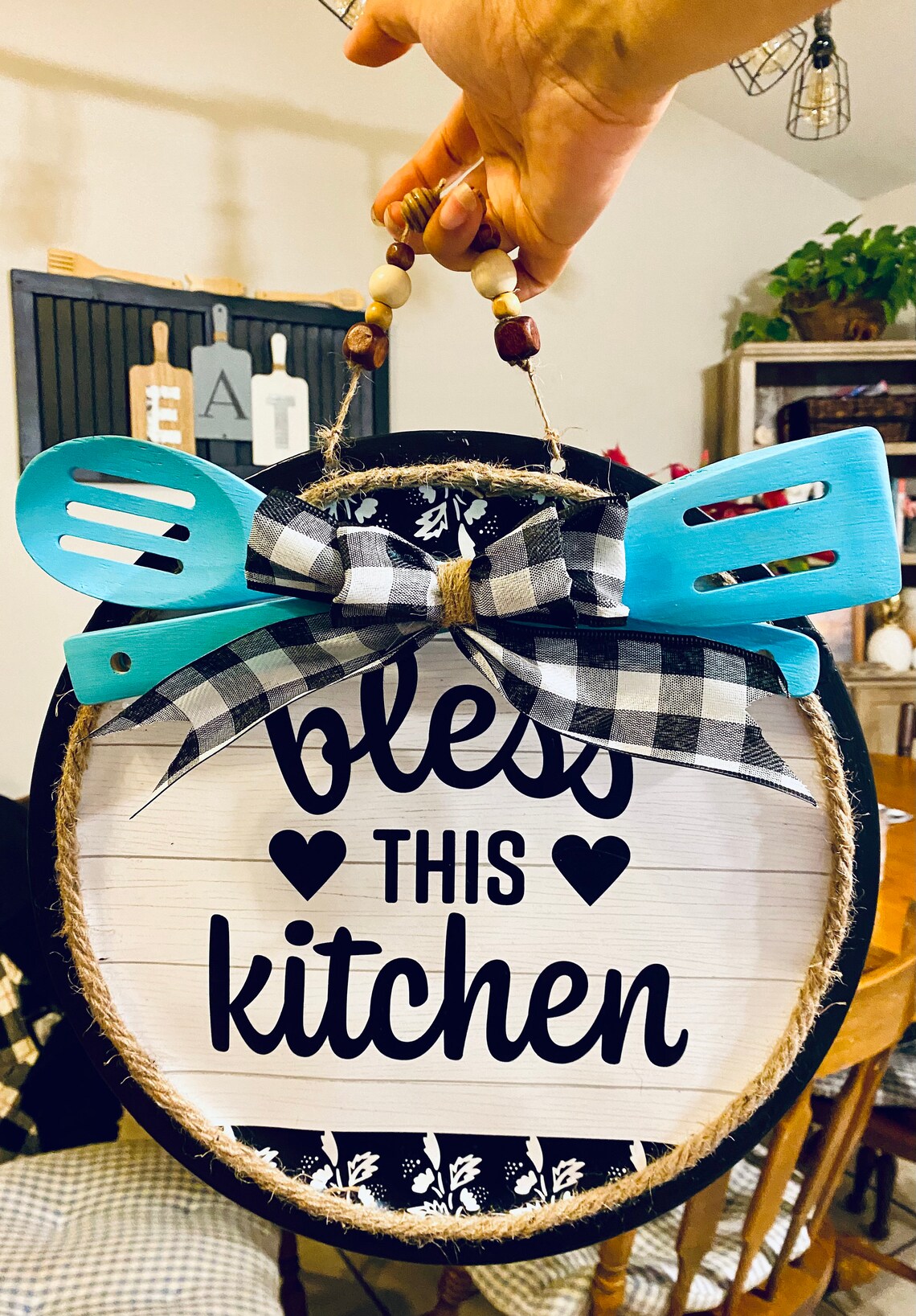 Wall Decor Kitchen Round Pizza Pan Wall Art Black and White Etsy