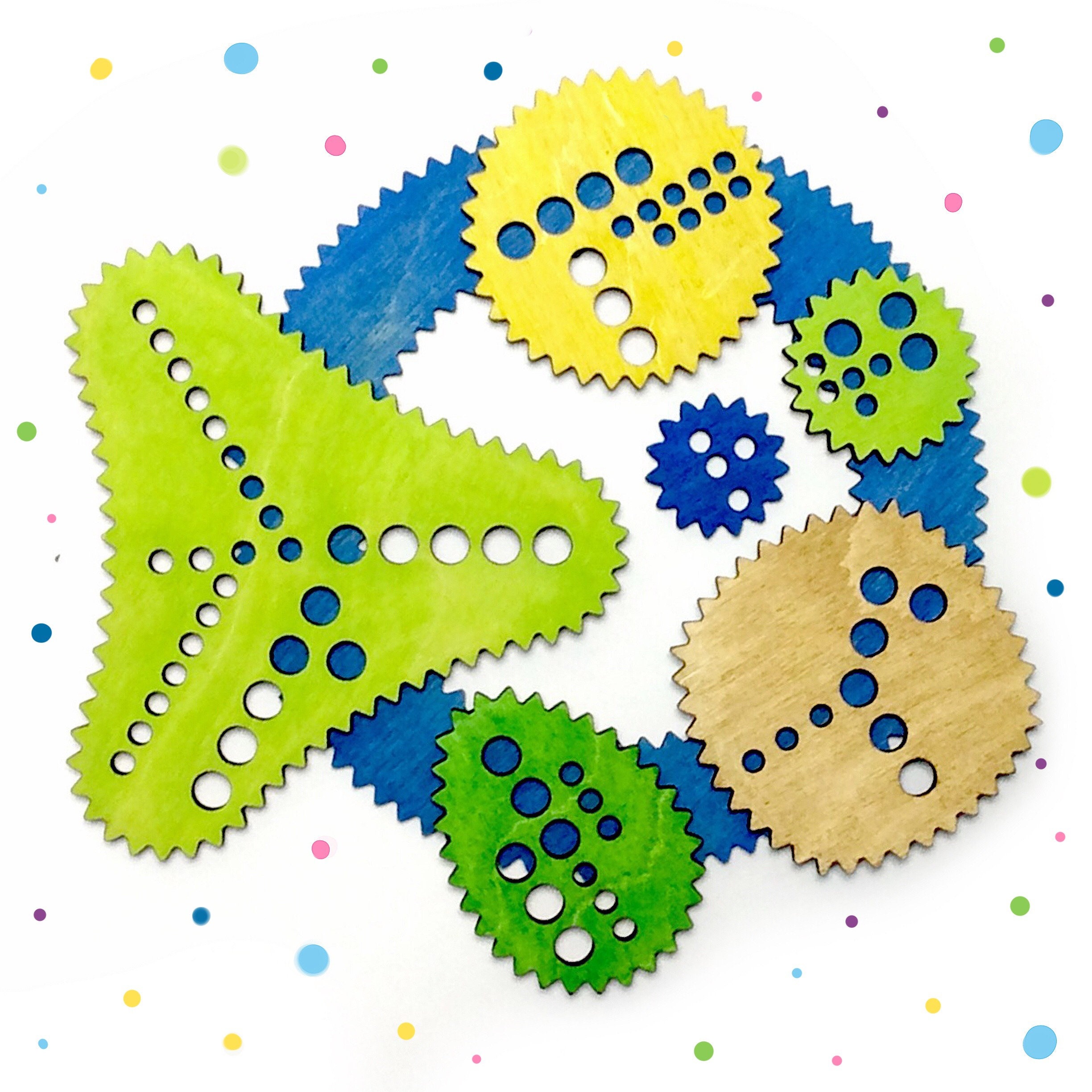 wooden spirograph set