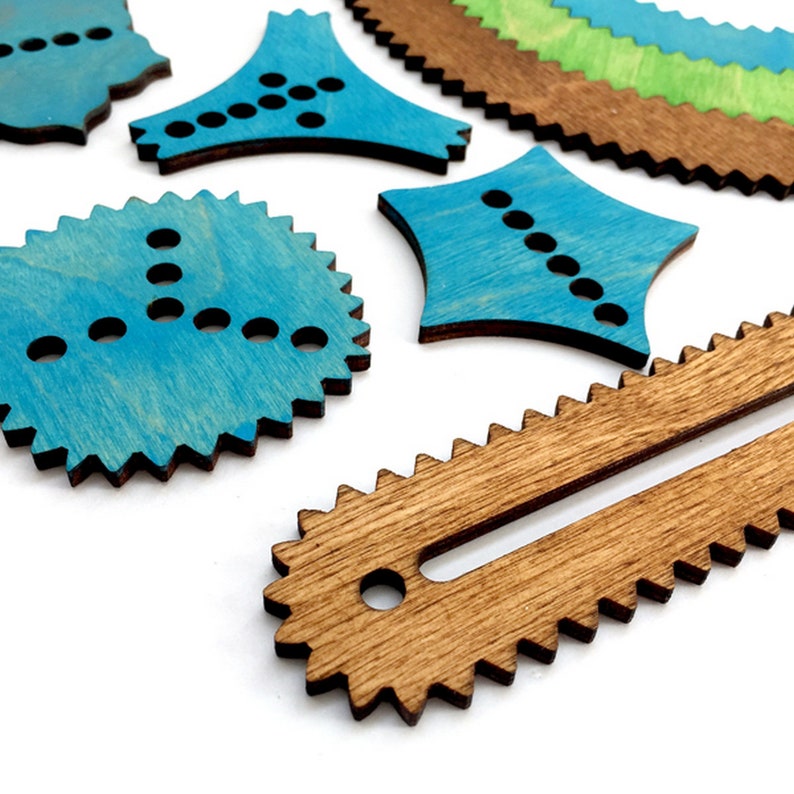 wooden spirograph set