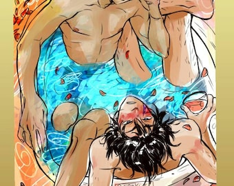 Klance: Drunk bath-time Print