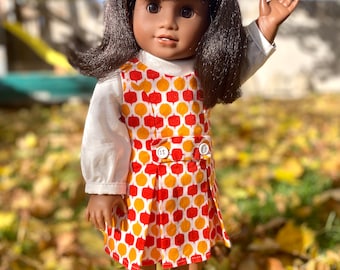 1960’s Mod Jumper and Blouse dress for 18" Dolls American Girl Pleasant Company Melody, Mary Ellen, Julie