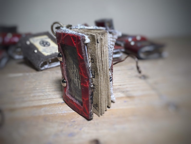 Miniature book Wuthering Heights,pendant,gothic,necklace,movie,Emily Bront\u00eb,handmade,book lover,mini books