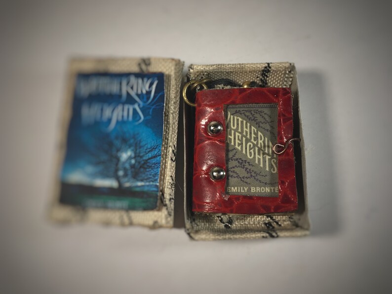 Miniature book Wuthering Heights,pendant,gothic,necklace,movie,Emily Bront\u00eb,handmade,book lover,mini books