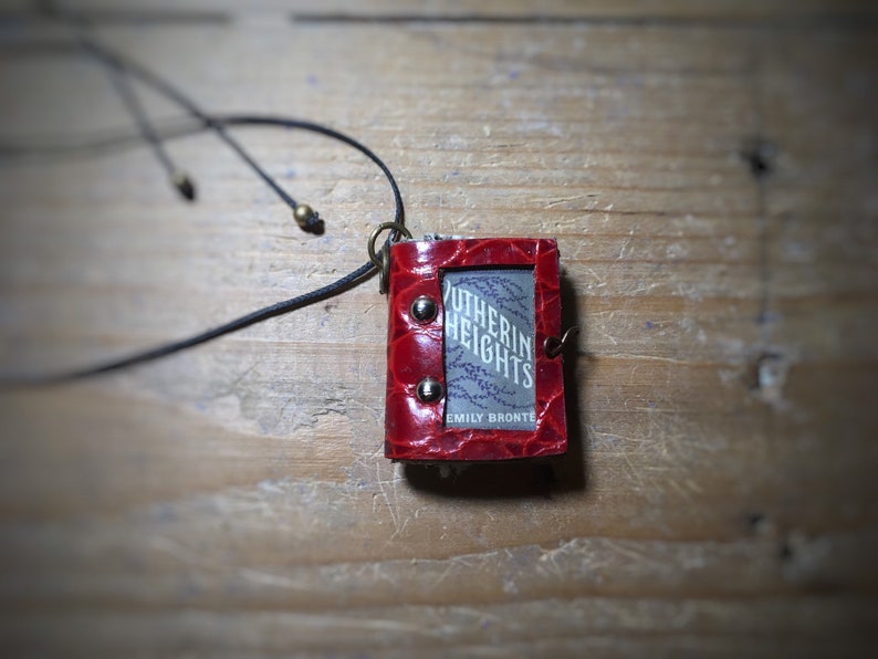 Miniature book Wuthering Heights,pendant,gothic,necklace,movie,Emily Bront\u00eb,handmade,book lover,mini books