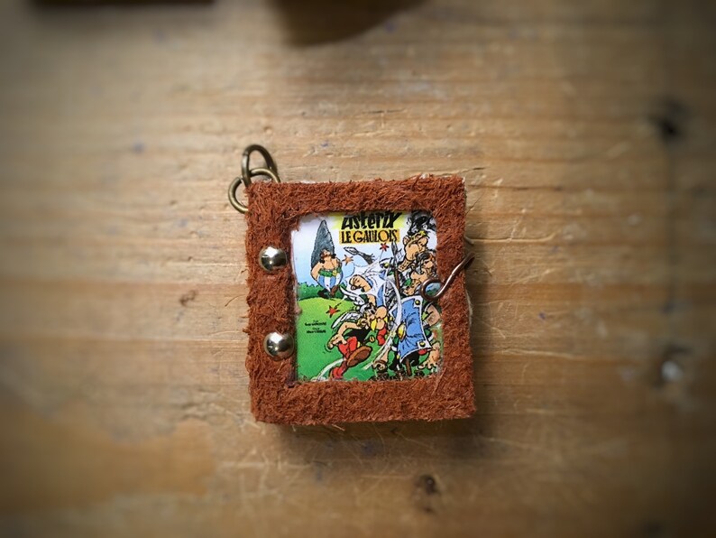 Miniature Book \u2018Asterix the Gaul\u201dpendant,comic,Mini Book,pendant,french Goscinny Uderzo,Roman,