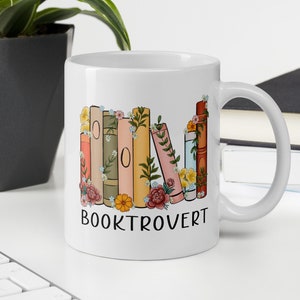 Booktrovert Coffee Mug - double sided - bookish gift - Bookstagram - book lover - tea - hot cocoa - cozy