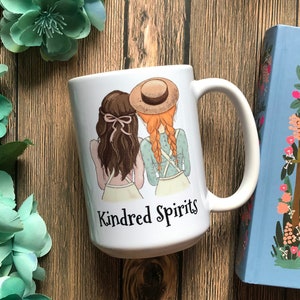 Kindred Spirits Mug - Anne of Green Gables - double sided- tea - hot cocoa - friends - LM Montgomery