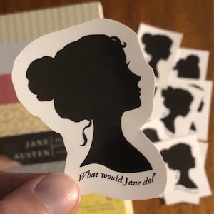What Would Jane Do? sticker - bookish - book lover - Austen - read the classics - novel - Pride and Prejudice - kindle