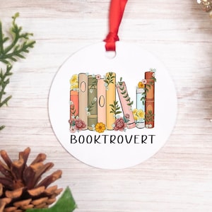 Booktrovert Ornament - Made in the USA - Christmas gift - bookish gift - book lover