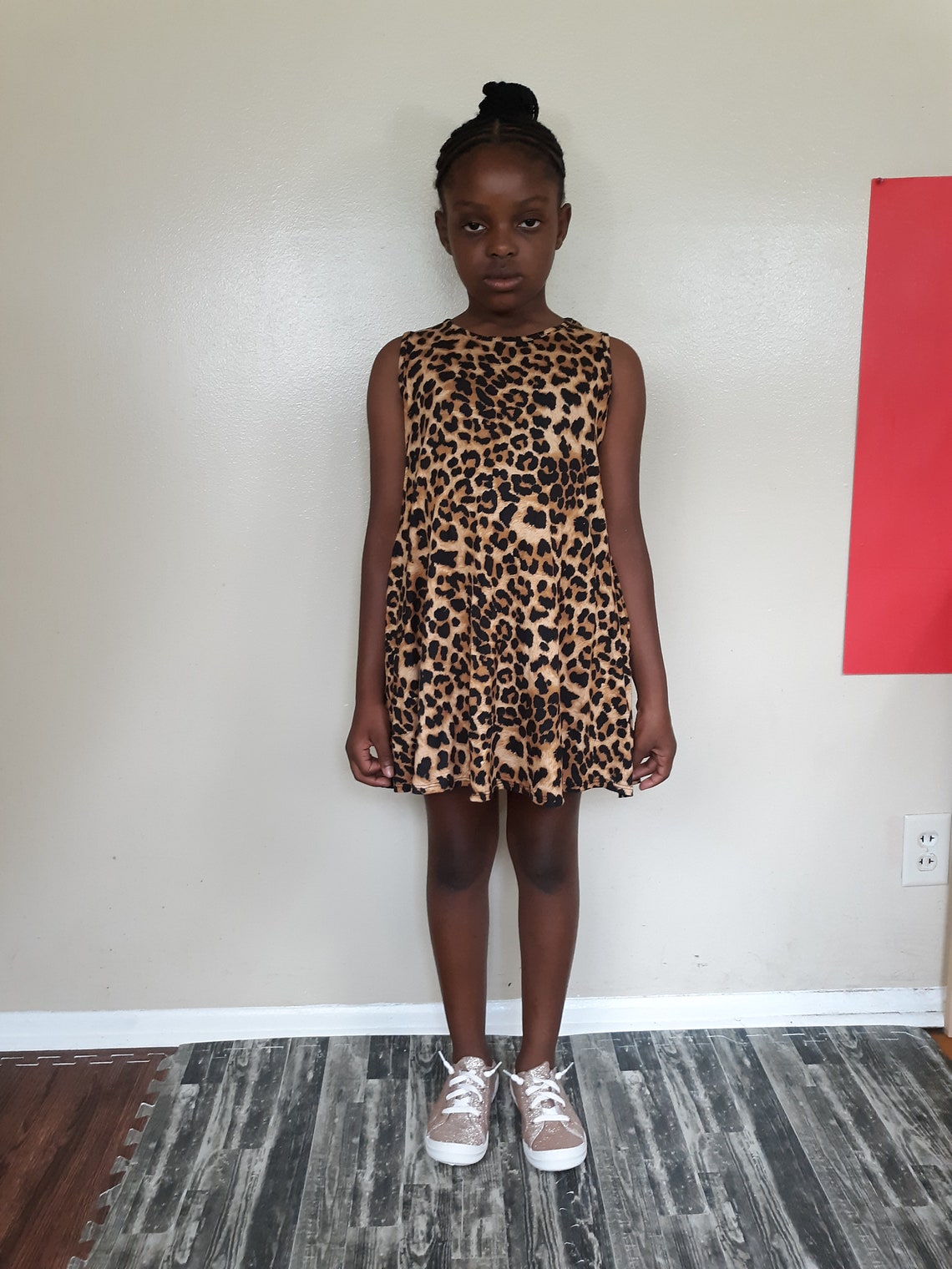 Girls Cheetah Print Dress Outfit Leopard Swing Dress Tween Etsy