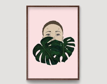 Kunstdruck "Monstera-Mädchen"