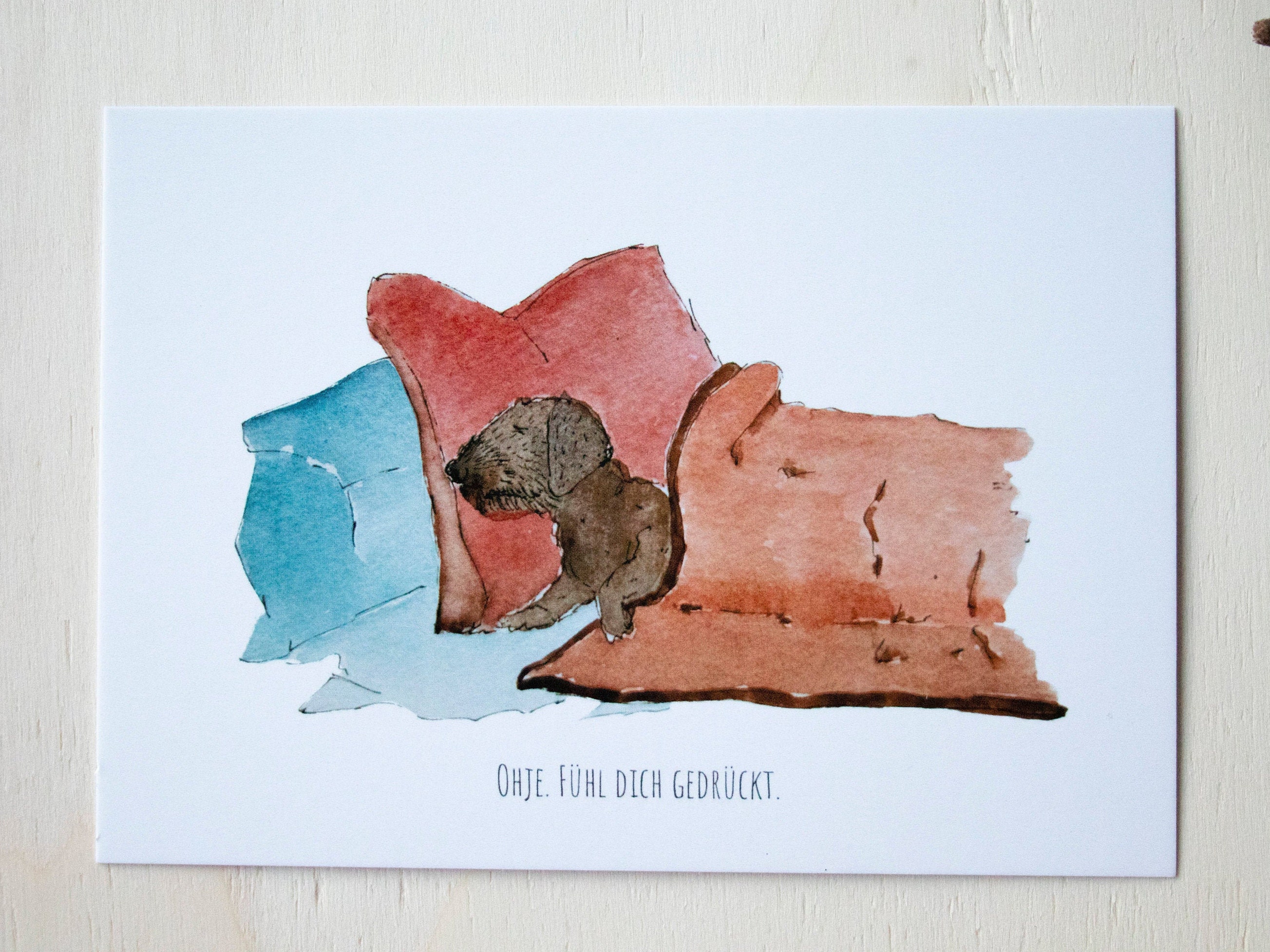 Postkarte Ohje . Fühl dich gedrückt . Gute Etsy