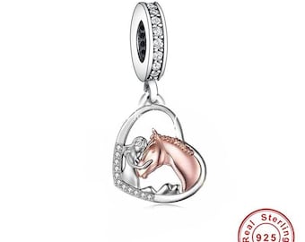 Horse Heart 925 Sterling Silver Pandora Fit Charm Etsy