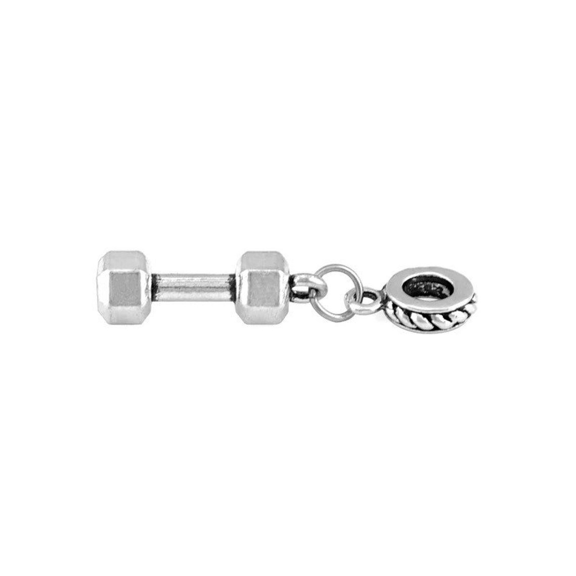 Dumbbell Silver Pandora Fit Charm Etsy