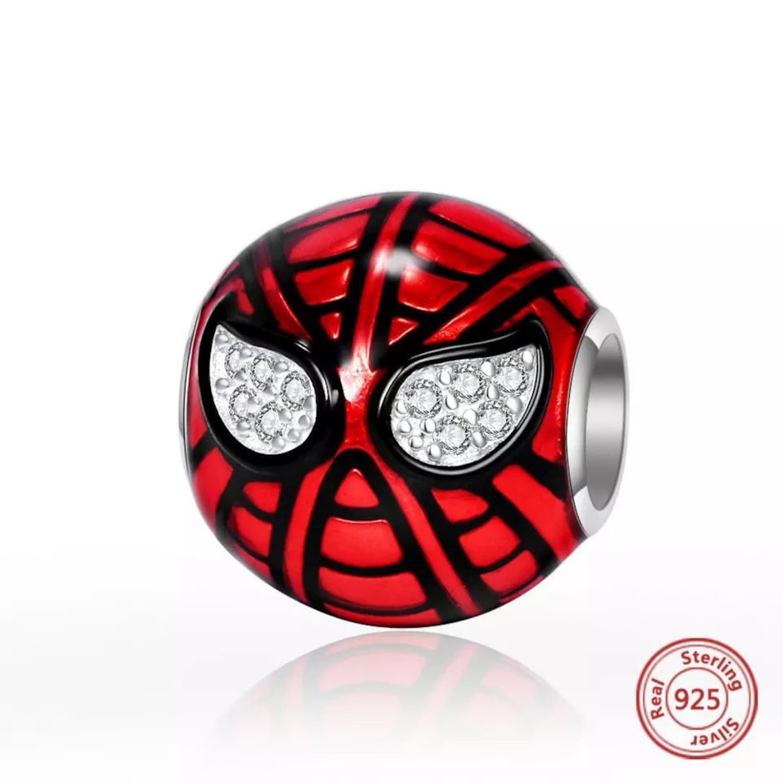 Spiderman 925 Sterling Silver Pandora Fit Charm Etsy