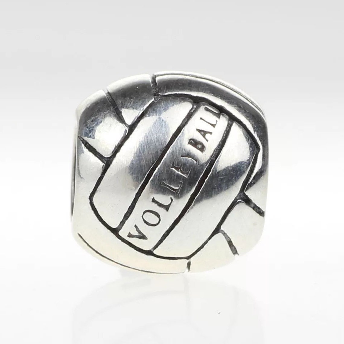 Volleyball 925 Sterling Silver Pandora Fit European Bead Charm Etsy