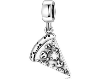 Pizza Slice 925 Sterling Silver Pandora Fit Charm