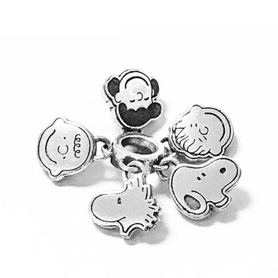 Snoopy 925 Sterling Silver Pandora Fit Charm Etsy
