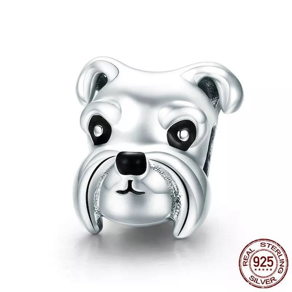 Schnauzer Dog Head 925 Sterling Silver Pandora Fit Charm Etsy