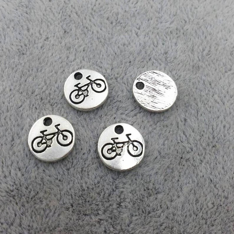 50/100/200 pcs Round Bicycle Charms image 1