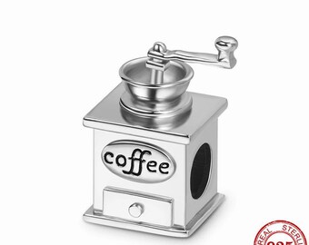Coffee Grinder 925 Sterling Silver Pandora Fit Charm