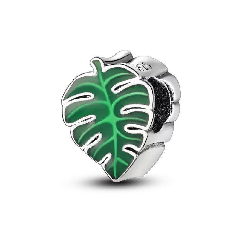 Monstera Leaf 925 Sterling Silver Pandora Fit Charm Etsy