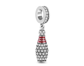 Bowling Pin 925 Sterling Silver Pandora Fit Charm