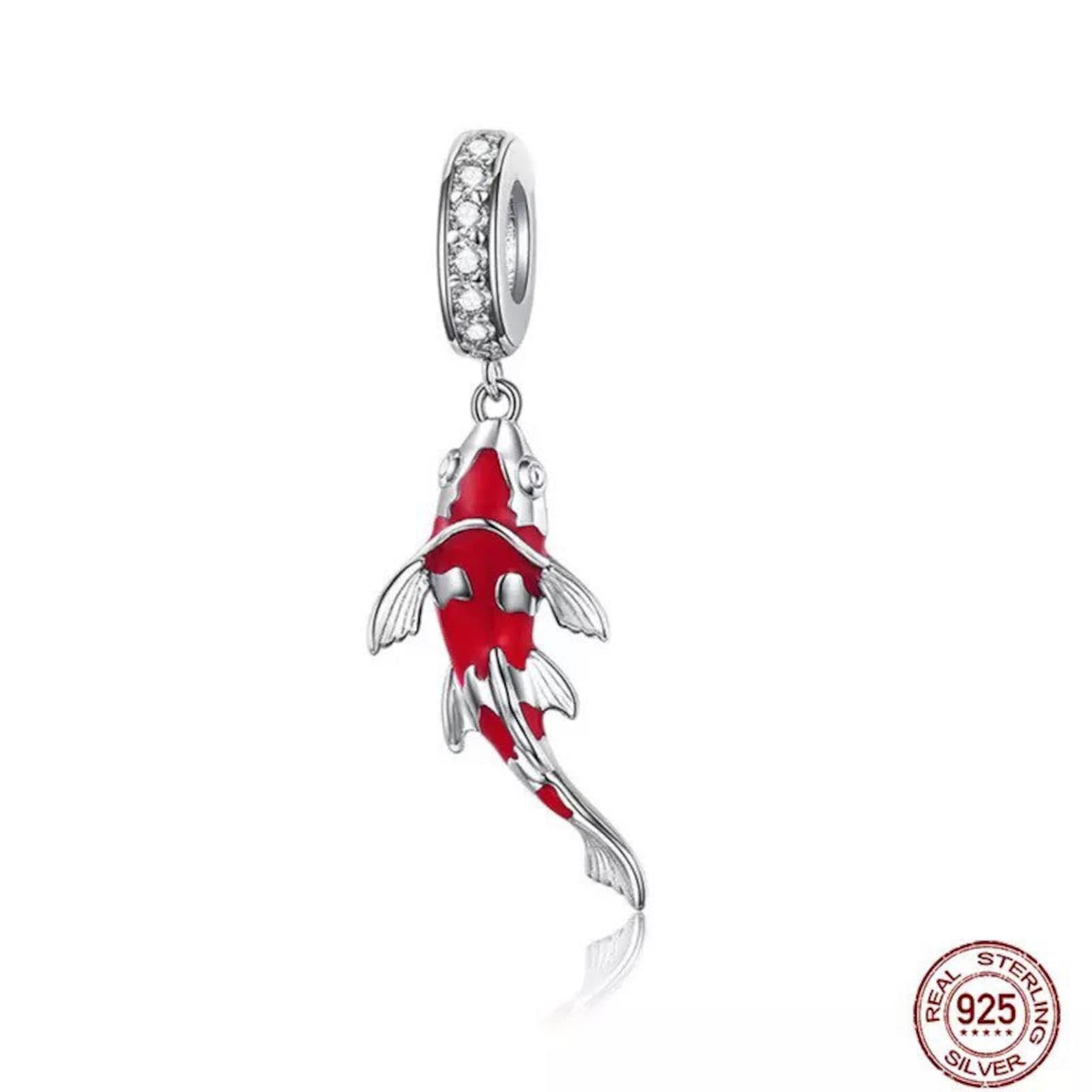 Lucky Koi Fish 925 Plata esterlina Pandora Fit Charm Etsy