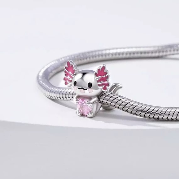 Axolotl Heart 925 Sterling Silver Pandora Fit Charm