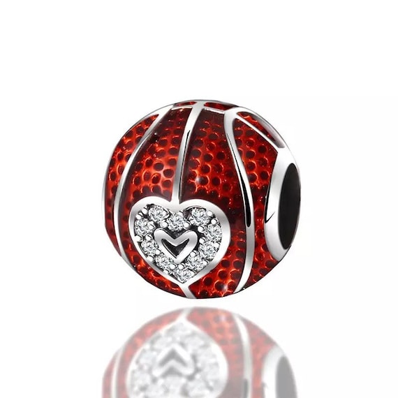 Basketball Love 925 Sterling Silver Pandora Fit Charm 