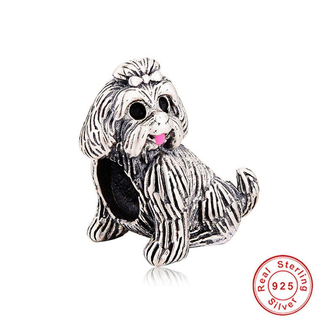 Shih Tzu Dog 925 Sterling Silver Pandora Fit Charm Etsy